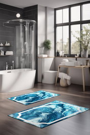 Mijölnir Juego de Alfombrillas de Baño CT-5030 de 2 Piezas Multicolor